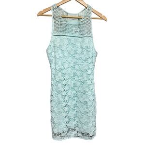 Abercrombie & Fitch Lace Crochet Dress Womens 4 Sleeveless Mini Party Cocktail‎